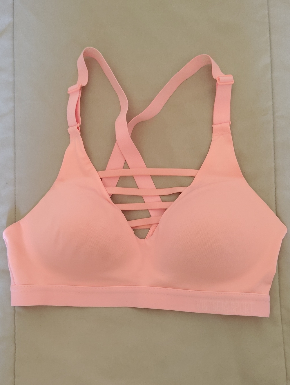 Victoria Sport by Victoria's Secret Pink Cage Front Sports Bra NWOT 34B
